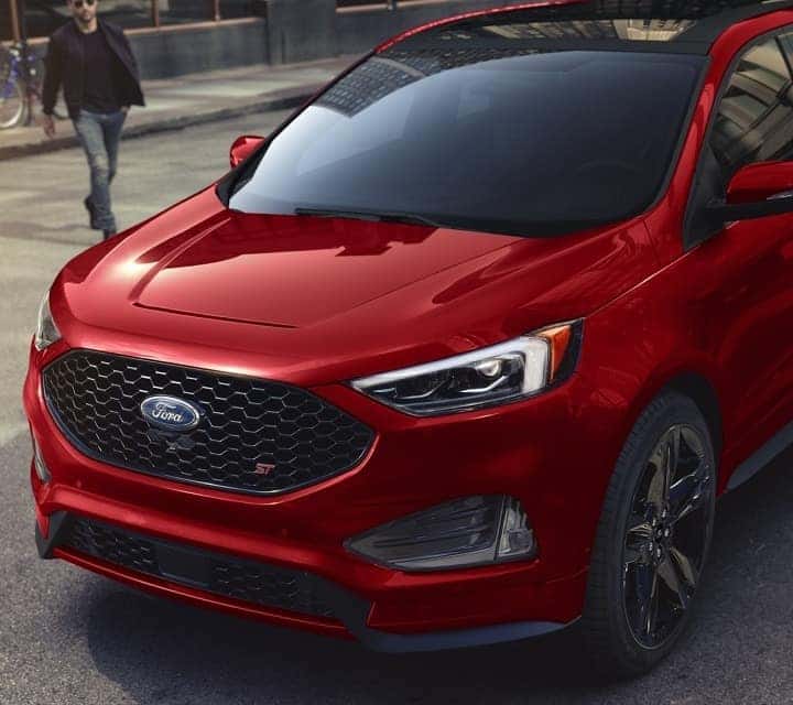 Front Facing Red Ford Edge 