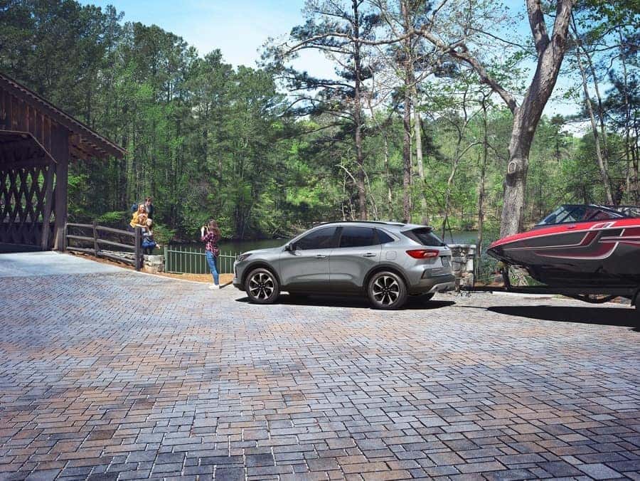 Gray Ford Escape Towing